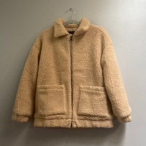Brown teddy coat